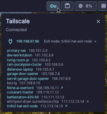 Tailscale Widget v0.1.0